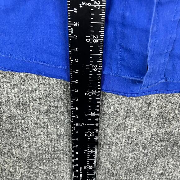 Plains Western Wear Shirt Mens Medium Blue Solid Pearl Snap Short Sleeve - Picture 4 of 7